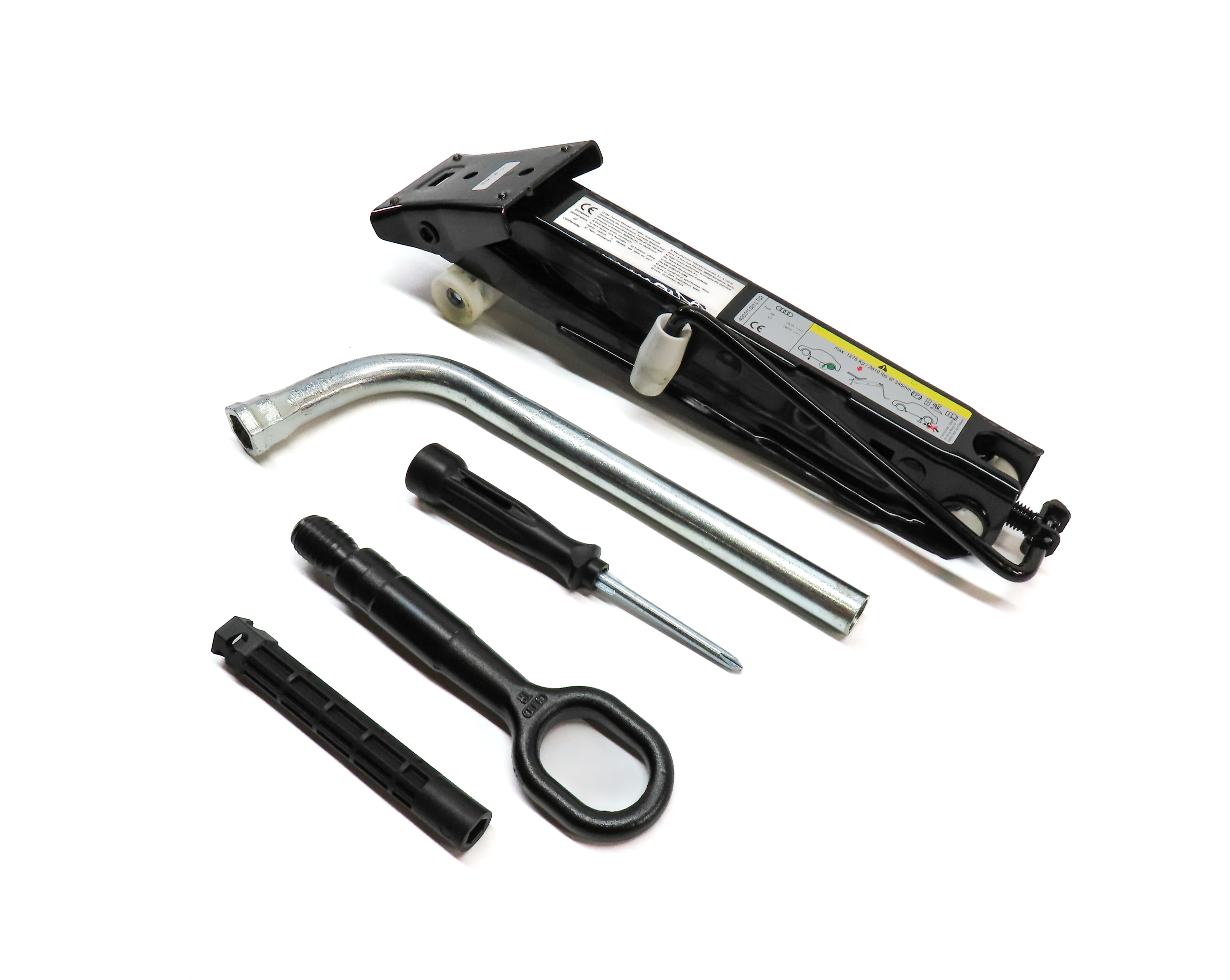 2012-2018 AUDI A6 S6 A7 S7 RS7 (C7) SPARE TIRE JACK w/ LUG WRENCH TOW HOOK TOOLS — exact item pictured